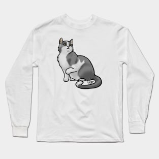 Cat - European Shorthair - Black and White Long Sleeve T-Shirt